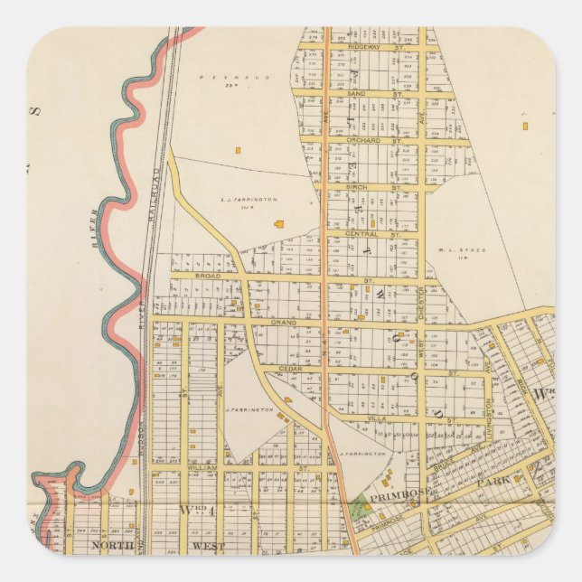 Adesivo Quadrado Monte Vernon Westchester County NY (Frente)