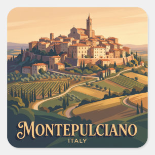 Adesivo Quadrado Montepulciano Itália