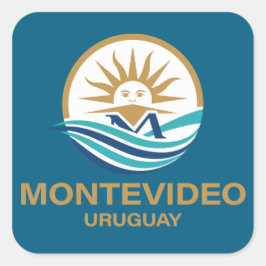 Adesivo Quadrado Montevideo Uruguay South America