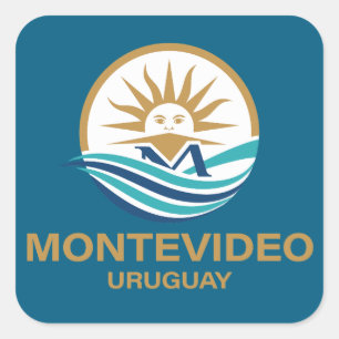 Adesivo Quadrado Montevidéu Uruguai América do Sul