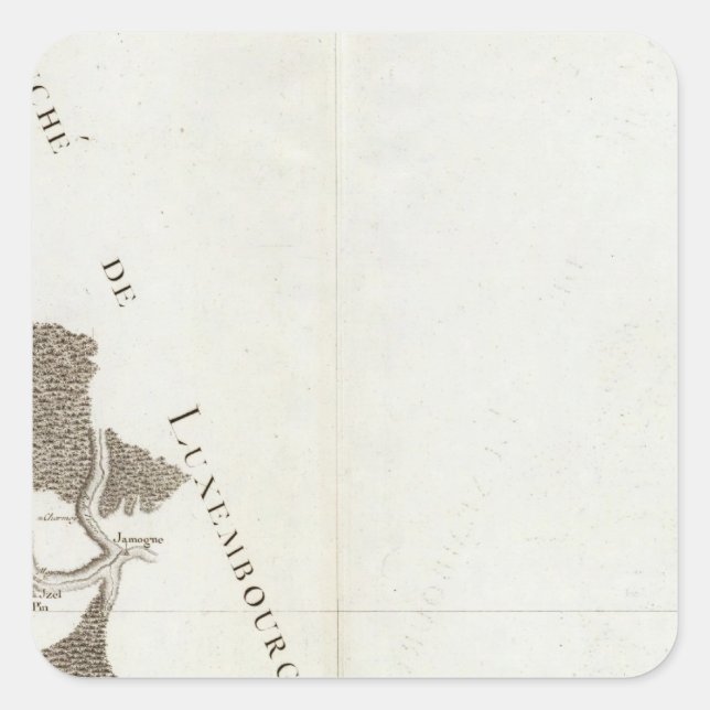 Adesivo Quadrado Montmedy, Longwy, Bouillon (Frente)