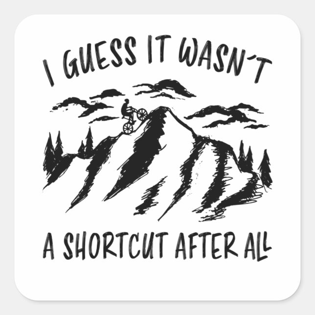 Adesivo Quadrado Monttainbike Cycling Bike Fund Gift (Frente)