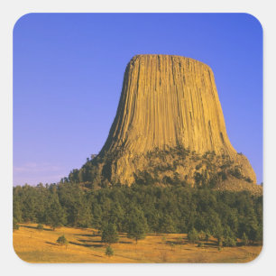 Adesivo Quadrado Monumento Nacional Devils Tower em Wyoming