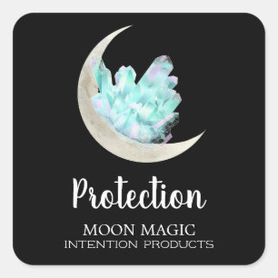 Adesivo Quadrado Moon E Crystal Intenção Spell