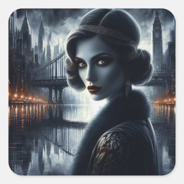 Adesivo Quadrado Moonlit Grace (Frente)