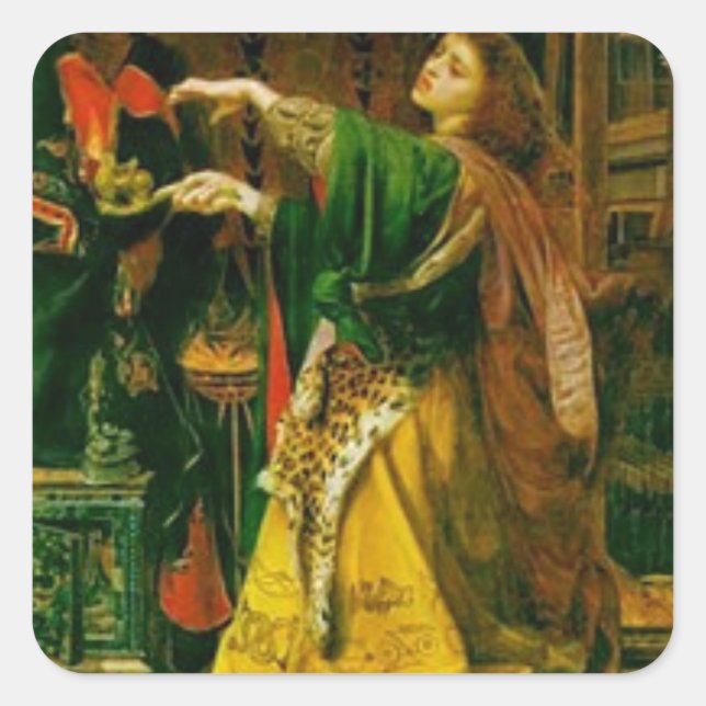 Adesivo Quadrado Morgan le Fay - Lenda Arthuriana (Frente)