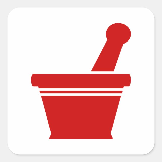 Adesivo Quadrado Mortar e Pestle (Frente)