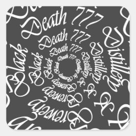 Adesivo Quadrado Morte Negra 777 - Círculos