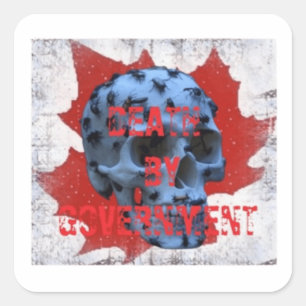 ADESIVO QUADRADO MORTE POR GOVERNO