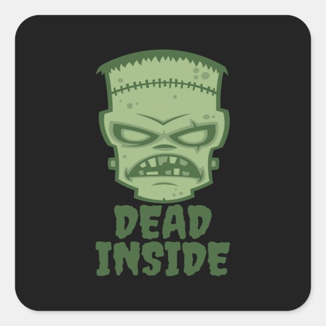 Adesivo Quadrado Morto Dentro Frankenstein Monster (Frente)