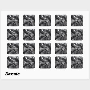 Adesivo Quadrado Mosaico de Cromo Líquido Prateado