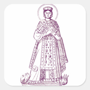 Adesivo Quadrado mosaico grego de Santa Inês de Roma