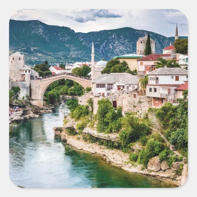 Adesivo Quadrado Mostar Bósnia e Herzegovina (Frente)