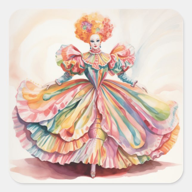 Adesivo Quadrado MOTHER GINGER Ballet Quebra-Nozes (Frente)