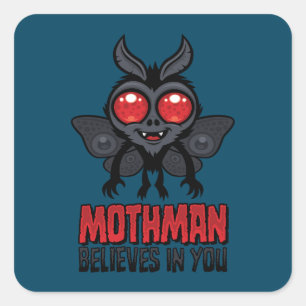 Adesivo Quadrado Mothman Motivacional Acredita em Você