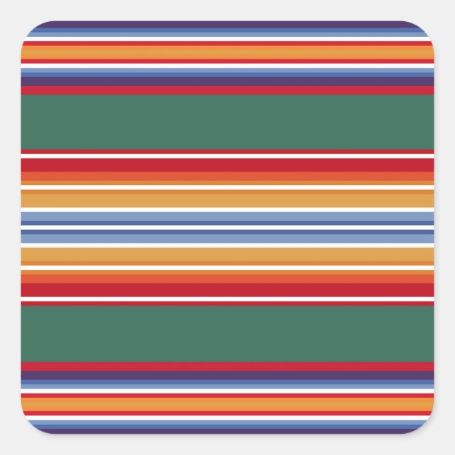 Adesivo Quadrado motifs têxteis tradicionais indígenas da américa (Frente)