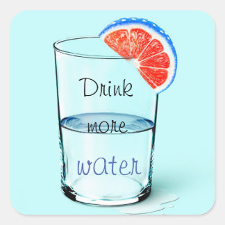 Adesivo Quadrado Motivação/ Beber Mais Água