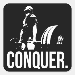 Adesivo Quadrado Motivação "Construção de corpo" - Conquistar