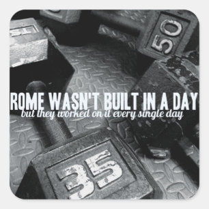 Adesivo Quadrado Motivação da Construção de Portos