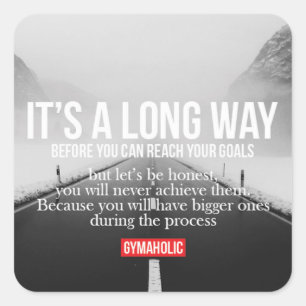 Adesivo Quadrado Motivação de Gym de Workout de malhação