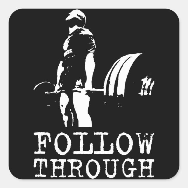 Adesivo Quadrado Motivação de Workout (Frente)