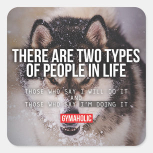 Adesivo Quadrado Motivação de Workout