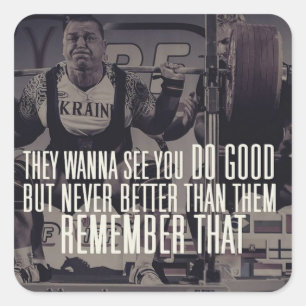 Adesivo Quadrado Motivação do Quadrado "Levantamento de Energia"