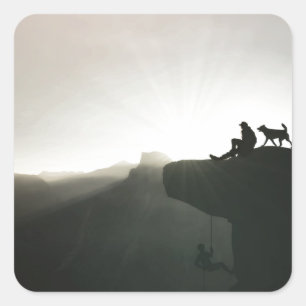 Adesivo Quadrado Motivação e humor de Yosemite do alpinismo
