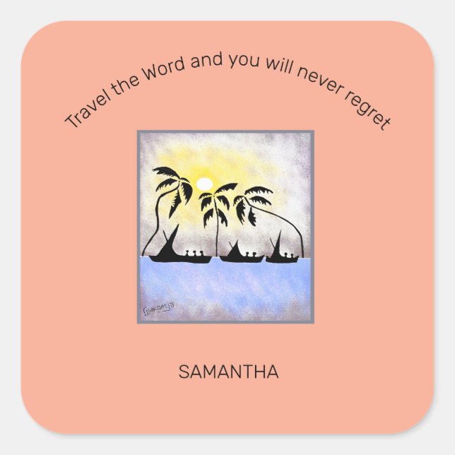 Adesivo Quadrado Motivação, Incrível Vela Cheia (Frente)