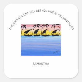 Adesivo Quadrado Motivação, Navegação por Sunset