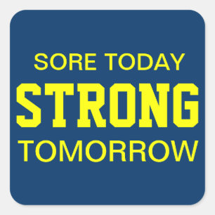 Adesivo Quadrado Motivação para Treino
