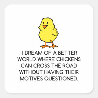 ADESIVO QUADRADO MOTIVOS DE FRANGO