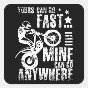 Adesivo Quadrado Moto, bicicleta de ensaio