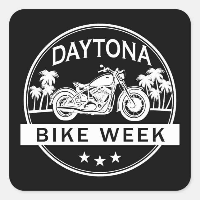 Adesivo Quadrado Motobicicleta Daytona Bike Week (Frente)