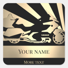 Adesivo Quadrado motocicleta Sticker sepia