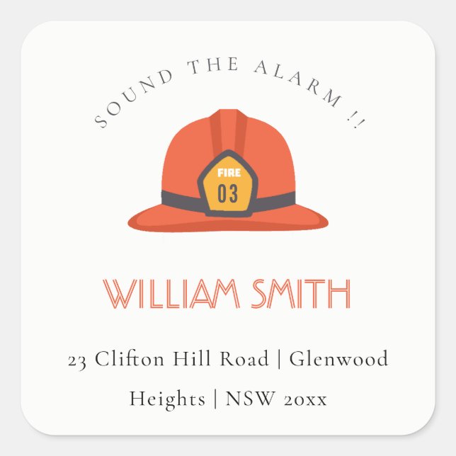 Adesivo Quadrado Motor de Bomba Vermelha Cute com Hélice Infantil A (Frente)