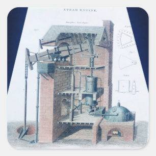 Adesivo Quadrado Motor de vapor atmosférico