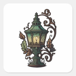 Adesivo Quadrado Móveis Antigos, Lâmpada De Vintagem, Estilo De Car
