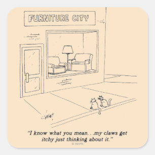 Adesivo Quadrado Móveis para grampeamento de gatos