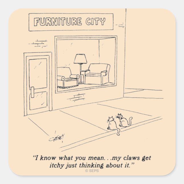 Adesivo Quadrado Móveis para grampeamento de gatos (Frente)