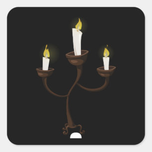 Adesivo Quadrado Móveis reluzíveis, velas apavorantes
