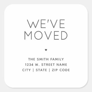 Adesivo Quadrado Movimentamos o moderno Minimalista Negro e Branco