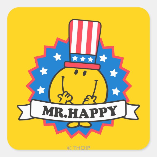 Adesivo Quadrado Mr. Happy Election Seal (Frente)