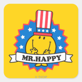 Adesivo Quadrado Mr. Happy Election Seal