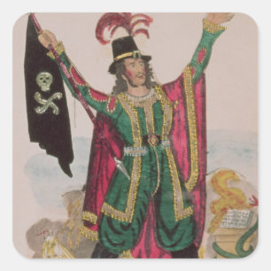 Adesivo Quadrado Mr.T.P.Cooke no papel do holandês de vôo