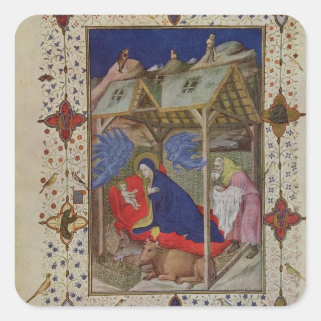 Adesivo Quadrado MS 11060-11061 Horas de Notre Dame: Prime, The Bir (Frente)