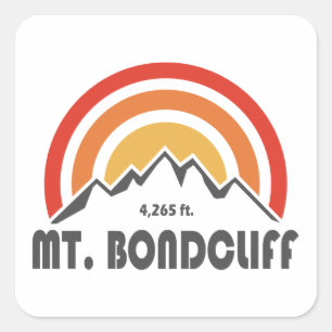 Adesivo Quadrado Mt. Bondcliff New Hampshire