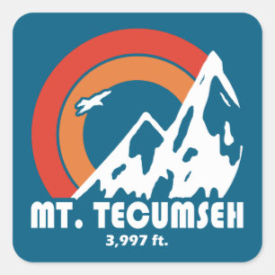 Adesivo Quadrado Mt. Tecumseh New Hampshire Sun Eagle