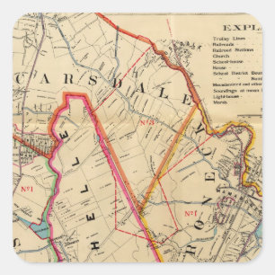 Adesivo Quadrado Mt. Vernon, E Chester, Pelham, Nova Rochelle, NY