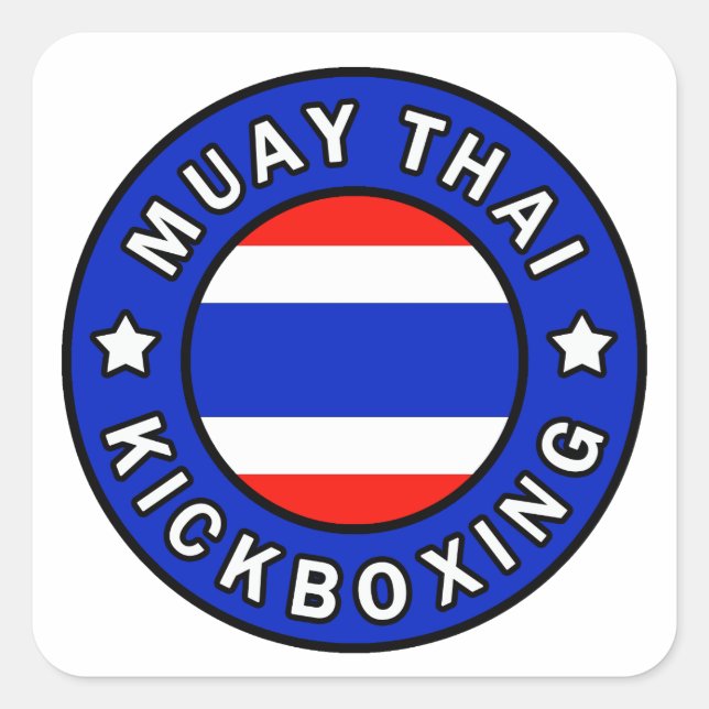 Adesivo Quadrado Muay Thai (Frente)
